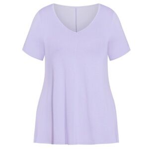 Evans Lilac Love Me Plain Tunic Tee Top size 16 (R06.5)